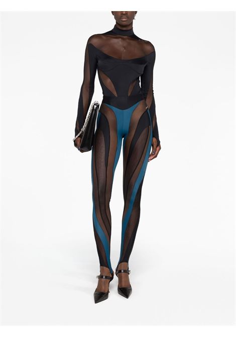 Multicolored panel-design leggings - women MUGLER | 23S1PA0333580B1919