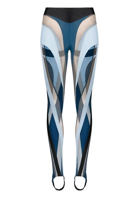Leggings con design a pannelli multicolore - donna