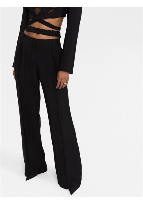 Black cut-out tailored trousers - women  MUGLER | 23S1PA03671821999