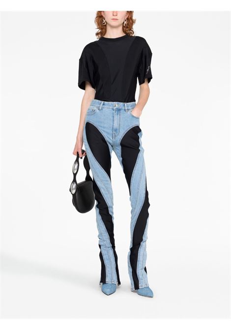Jeans con design a pannelli in blu e nero - donna MUGLER | 23S6PA0358246B0599