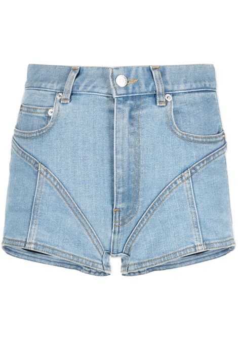 Blue Spiral denim shorts - women  MUGLER | 23S6PA0365246B0599