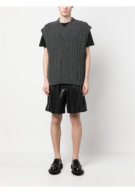 Grey Doan cable-knit vest - men NANUSHKA | NM22FWOW00597CHRCL