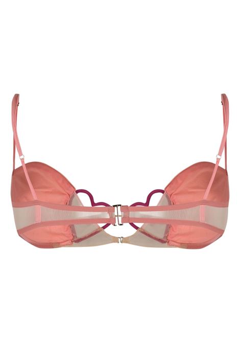 Underwired bra in pink - women NENSI DOJAKA | NDSS23LIN001ATMNGL