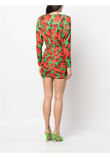Multicolored florsl-motif mini dress - women  NEW ARRIVALS | NA01EV0113CGRN