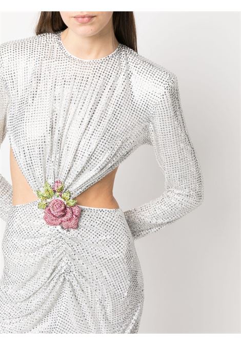 Silver Thea floral embellished minidress - women  NEW ARRIVALS | NA01EV0201BWHT