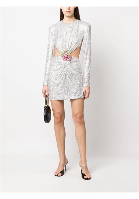 Silver Thea floral embellished minidress - women  NEW ARRIVALS | NA01EV0201BWHT