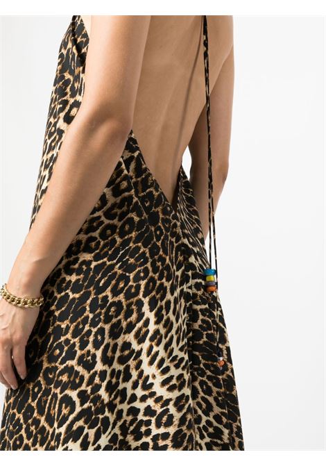 Multicolored leopard-print midi dress - women  NEW ARRIVALS | NA01EV0217ALPRD