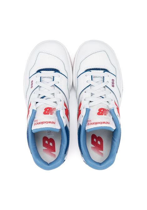White, red and blue 550 low-top sneakers - kids NEW BALANCE KIDS | PSB550CHWHT