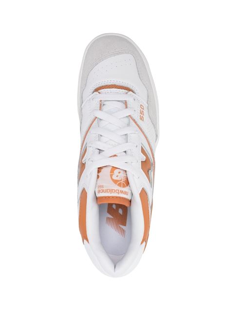 White and orange 550 low-top sneakers - men NEW BALANCE | BB550LSCWHTORNG