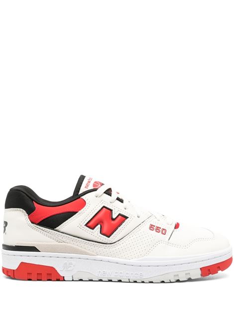 Sneakers basse 550 in bianco e rosso - uomo NEW BALANCE | BB550VTBSSLT