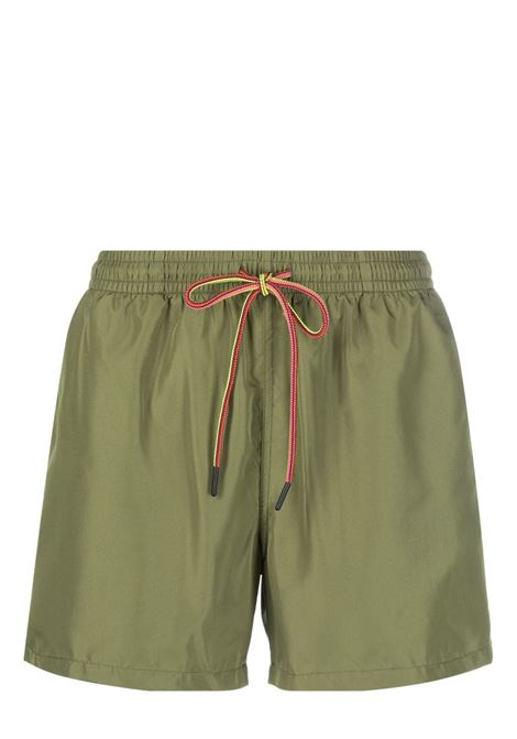 Green drawstring swim shorts - men NOS | BASIC7272