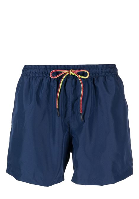 Blue drawstring swim shorts - men NOS | BASIC7676