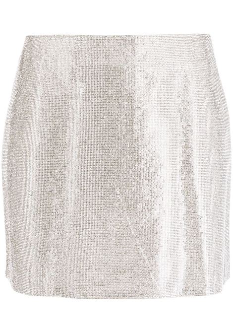 Silver Camille rhinestone-embellished miniskirt - women NUÉ | 115CRYSTAL