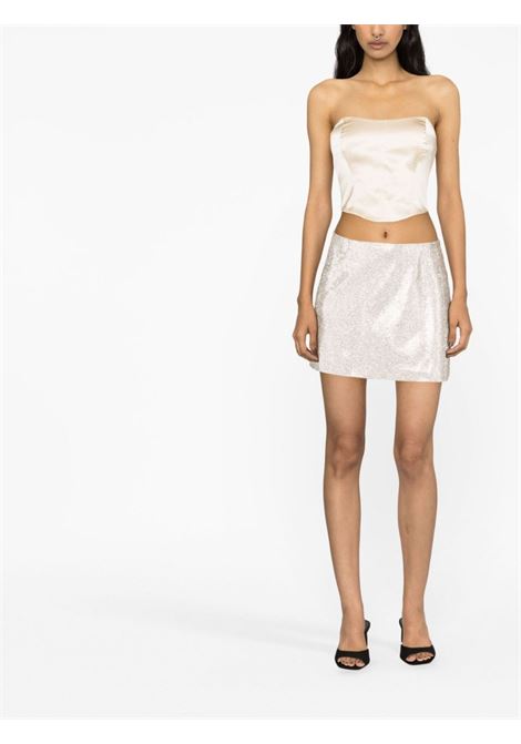 Silver Camille rhinestone-embellished miniskirt - women NUÉ | 115CRYSTAL