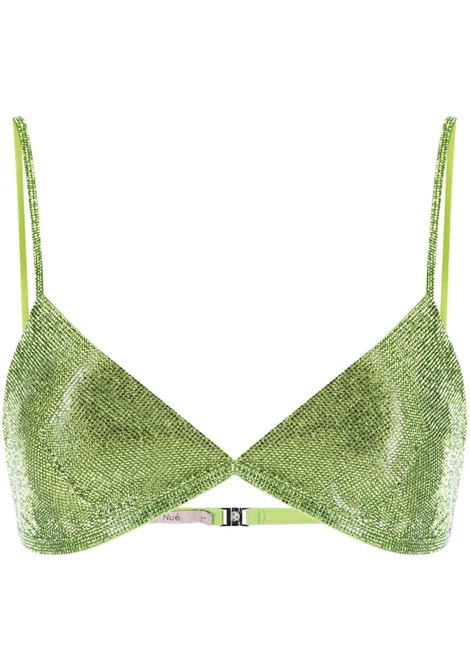Green charlotte crystal-embellished top - women  NUÉ | 140GRN