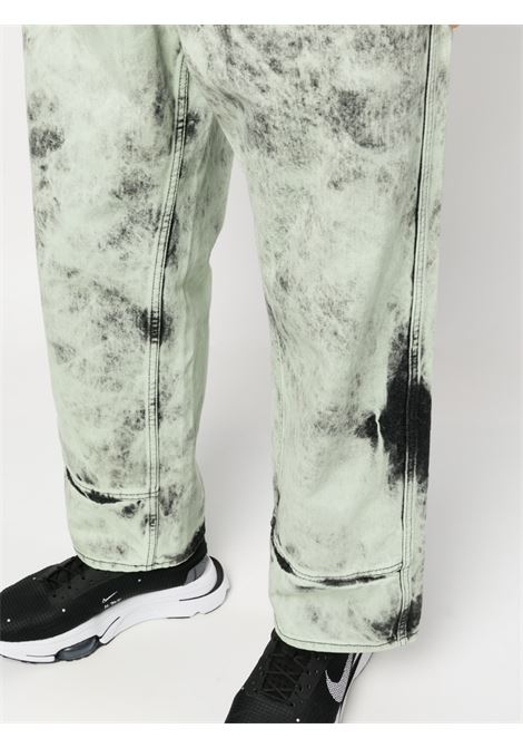 Jeans a gamba ampia effetto schiarito in verde - uomo OAMC | 23E28OAU34TCOT00825323