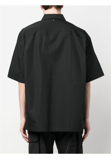 Black embroidered short-sleeved shirt - men OAMC | 23E28OAU40COTOA005001