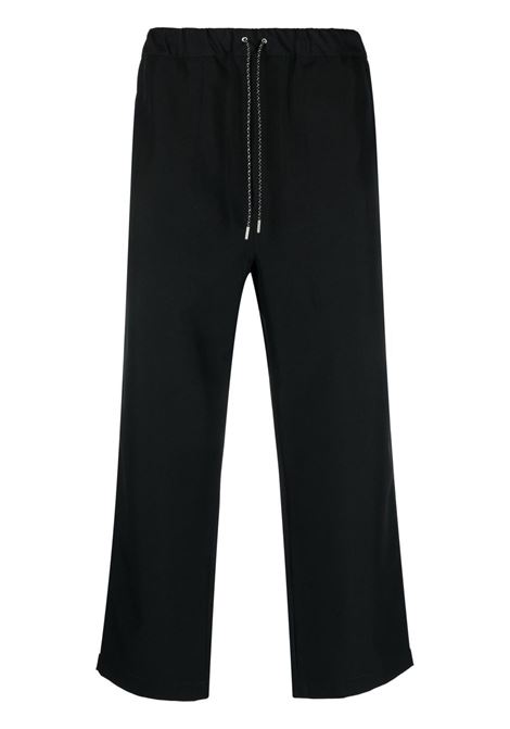 Black drawstring-waist cropped trousers - men OAMC | 23E28OAU50PESOA009001