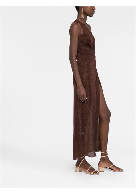 Brown Lumi?re one-shoulder dress - women OSÉREE | LOF213CHCLT