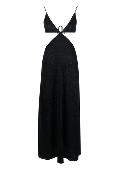 Black lurex-detail sleeveless dress - women OSÉREE | LUS238BLK