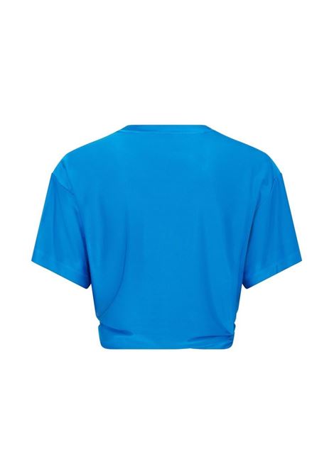 Blue gathered-detail short-sleeve T-shirt - women PACO RABANNE | 23PJTO539VI0267P426