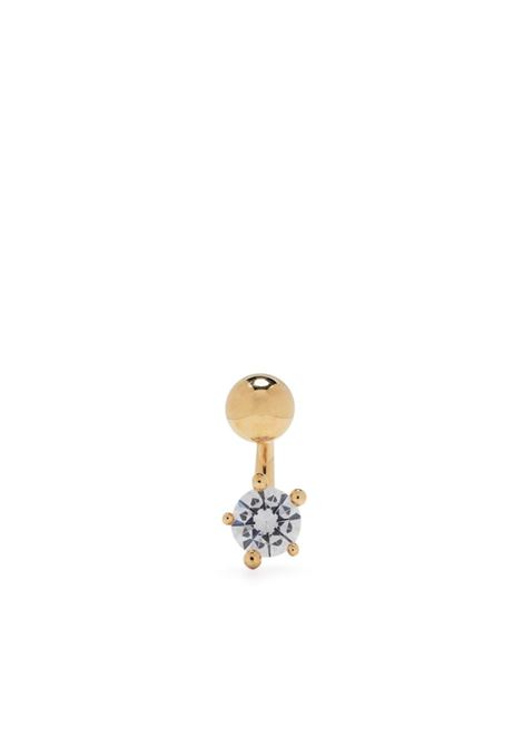 Gold crystal-embellished piercing earring - women PANCONESI | S23EA031GLD