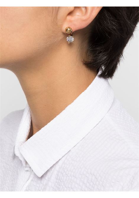 Gold crystal-embellished piercing earring - women PANCONESI | S23EA031GLD