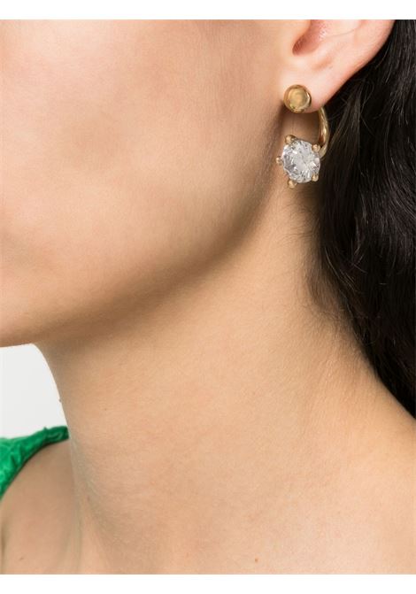 Gold-tone crystal-embellished piercing earring - women  PANCONESI | S23EA032SGLD