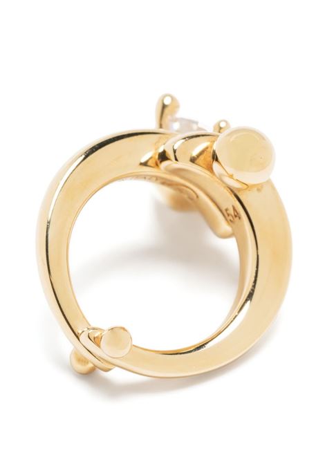 Gold-tone crystal-embellished ring - women PANCONESI | S23FG008SGLD