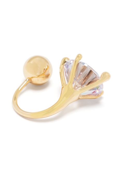 Anello stile piercing con cristallo in oro - donna PANCONESI | S23FG013SGLD