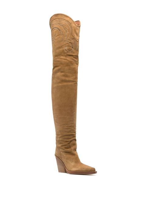 Stivali con cristalli 105mm in marrone - donna PARIS TEXAS | PX961XVRCHCRML