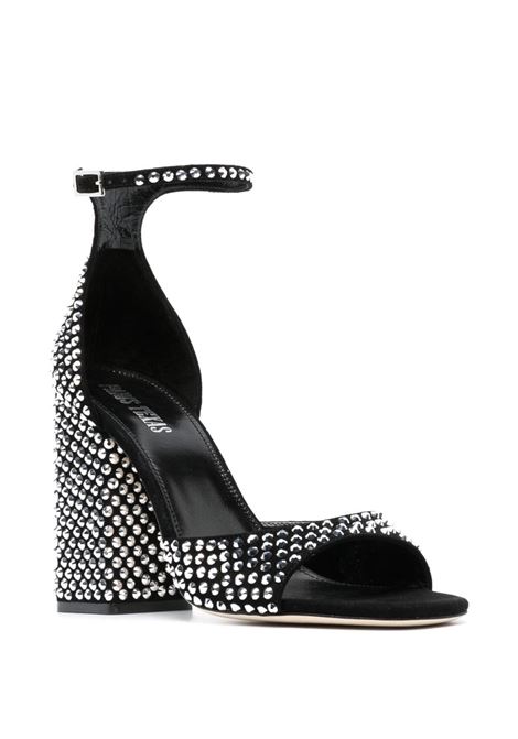 Black crystal-embellished Holly Fiona 100mm sandals - women PARIS TEXAS | PX982CXSACHBLK