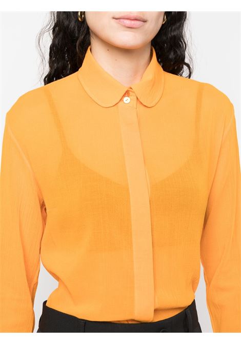 Orange semi-sheer shirt - women  PATOU | BL0240135215M