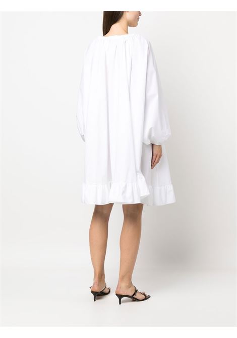 White tie-neck peplum dress - women PATOU | DR1080017001W