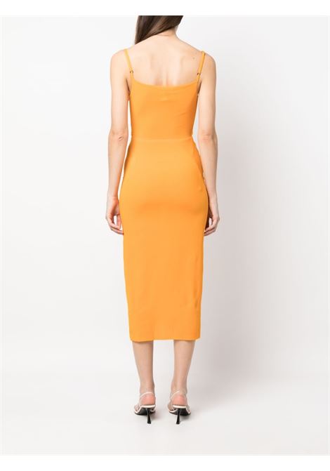 Orange corsage detail slip dress - women PATOU | DR1130135215M