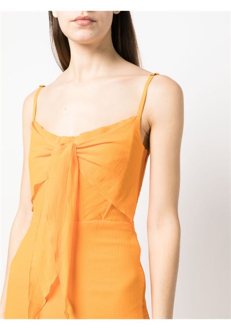 Orange corsage detail slip dress - women PATOU | DR1130135215M