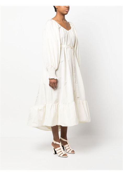 White flared frilled dress - women PATOU | DR1150011007W