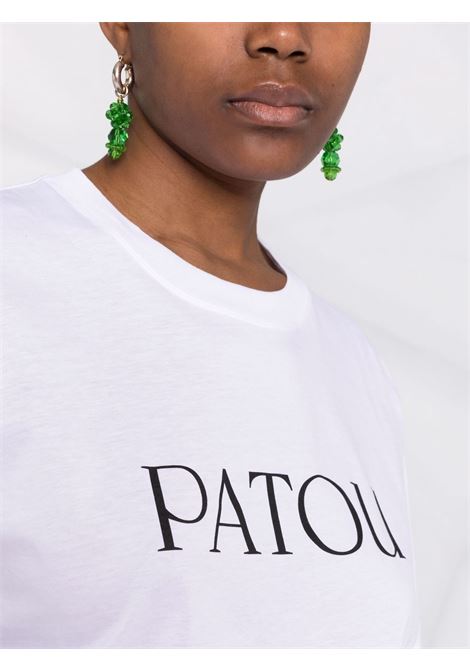 White logo print T-shirt - women PATOU | JE0299999001W