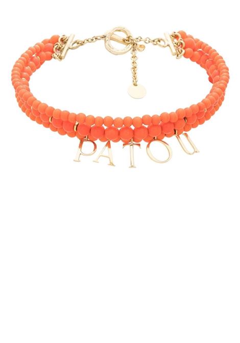 Orange Patou pearl beaded necklace - women  PATOU | JW1011004256O