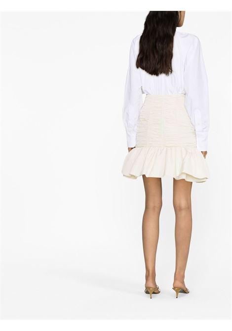White peplum-hem high-waisted skirt - women PATOU | SK0410011007W
