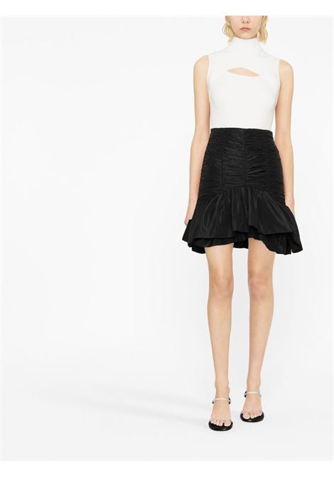 Black Bloom ruffled miniskirt - women PATOU | SK0410011999B