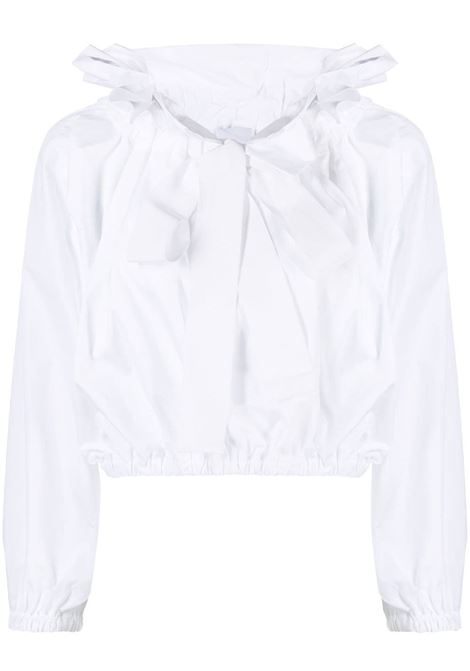 White cropped puff-sleeve top - women PATOU | TO0320017001W