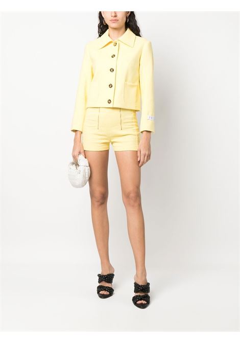 Yellow double zip fastening tailored shorts - women PATOU | TR0290134213M