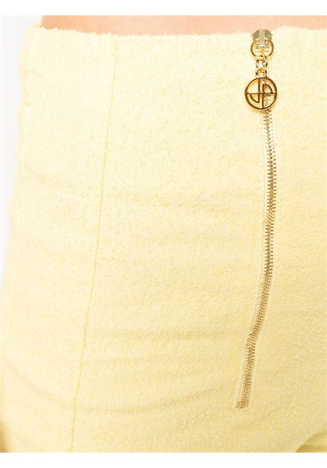 Yellow double zip fastening tailored shorts - women PATOU | TR0290134213M