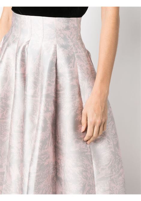 Multicolored satin-finish high-waisted skirt - women PHILOSOPHY DI LORENZO SERAFINI | A011721561226