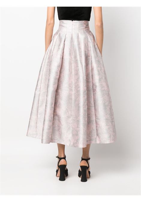 Multicolored satin-finish high-waisted skirt - women PHILOSOPHY DI LORENZO SERAFINI | A011721561226