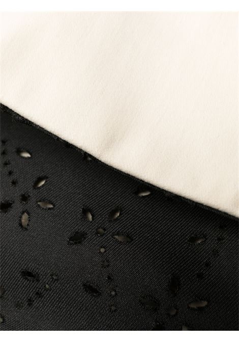Black floral-embroidery bandeau flared dress - women PHILOSOPHY DI LORENZO SERAFINI | A045721512555