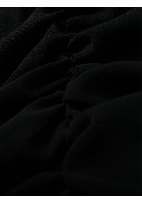 Black one-shoulder draped mini dress - women PHILOSOPHY DI LORENZO SERAFINI | V046521180555