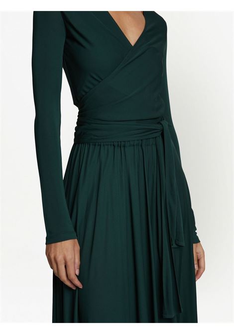Green long-sleeved crepe wrap dress - women PROENZA SCHOULER WHITE LABEL | WL2313281307