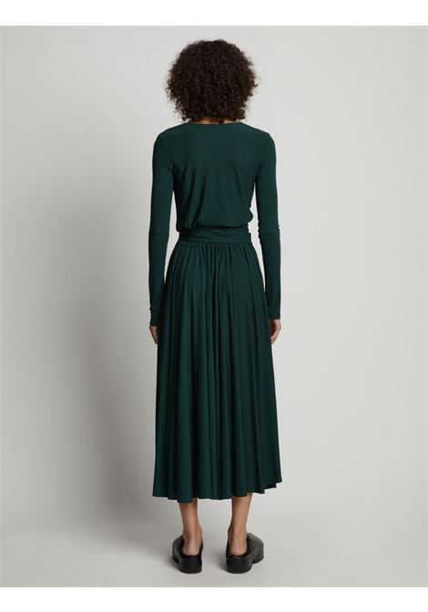 Green long-sleeved crepe wrap dress - women PROENZA SCHOULER WHITE LABEL | WL2313281307